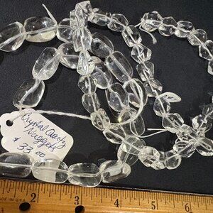 Two Strands of Crystal Quartz Nuggets